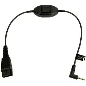 Gn Audio QD CORD TO 2,5MM PIN PLUG, STRAIGHT, 0,3 METERS, WITH CALL ANSWERING AT CORD, E.G. FOR PHILIPS, ERICSSON (8800-00-55)