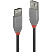 Lindy USB 2.0 A-tyypin jatkojohto - Anthra Line - 5m