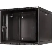 Logilink W09A40B, Seinään asennettava laitekehikko, 9U, 50 kg, Näppäinlukko, Musta