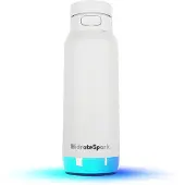 HidrateSpark PRO 2 älyjuomapullo pillillä, 0,95 l, valkoinen