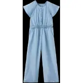 Mango Lyocell Jumpsuit With Slit Details - Blue - 13-14