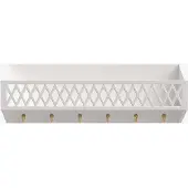 Cam Cam Copenhagen Harlequin Shelf With Hooks, Fsc Mix - White - ONE SIZE