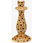 Anna + Nina Leopard Candle Holder - Brown - H24CM