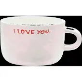 Anna + Nina I Love You Cappuccino Mug - White - 30 CL