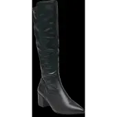 Bianco Biadevived Stretch Knee High Boot Smooth Faux Leather - Black - 40