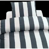 Borganäs of Sweden 2-Dels Set Block Stripe Blå - Navy - 1ST 150X210CM