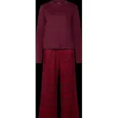 Calvin Klein Ls Tee Flannel Pant Set - Burgundy - M