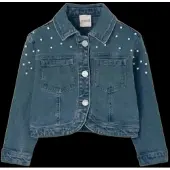 Boboli Denim Jacket Stretch For Girl -Bci - Blue - 104