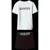 Calvin Klein Knit Pj Set (Ss+Short) - White - 140-152