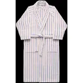 Bongusta Naram Bathrobe - Moonbeam & Ultramarine - Cream - L/XL