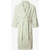 Bongusta Naram Bathrobe - Pure White & Grass - White - L/XL