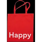 Design Letters Tote bag -laukku Happy-punainen