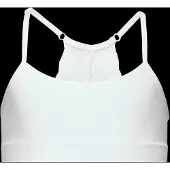 Lindex Short Seamless Top With Lace - White - 146/152