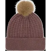 En fant Beanie W. Fake Fur W. Lining - Pink - 1-3Y