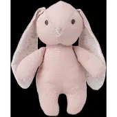 Teddykompaniet Elina, Rabbit In Cotton And Linen Fabric, Pink - Pink - H:20CM