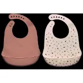 CeLaVi Silicon Bib (2-Pack) - Beige - ONE SIZE