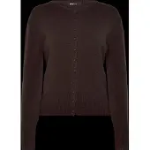 Gina Tricot Knitted Cardigan - Brown - XS