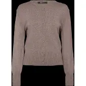 Gina Tricot Knitted Cardigan - Brown - S