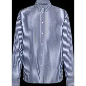 Gant Striped Shield Poplin Shirt - Blue - 134-140