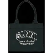 Ganni Easy Tote Bag - Black - ONE SIZE