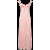 Gina Tricot Frill Maxi Dress - Pink - M