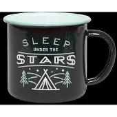 Gentlemen's Hardware Enamel Mug Stars - Black - 32.5 CL