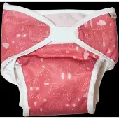 Imse Vimse All-In-One Diaper, M 8-11 Kg, Rusty Pink Teddy - Pink - M 8-11KG