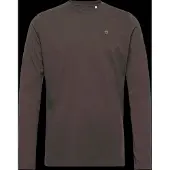 KnowledgeCotton Apparel Viggo Badge Long Sleeve - Regenerat - Black - XXL