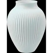 Knabstrup Keramik Knabstrup Vase H 27 Cm Ripple Mat Ice Blue - Blue - 27 CM
