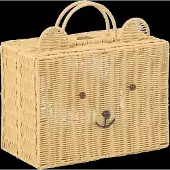 J-Line Basket Suitcase Synthetic Natural Small - ONE SIZE