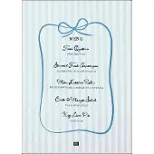 Lexington - Party Menu Keittiöpyyhe 50x70 cm Sininen/Valkoinen