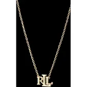 Ralph Lauren Nk 16 Carded Lrl Logo Pendant - Gld - Gold - ONE SIZE