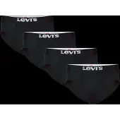 Levi's Levis Men Solid Basic Brief Org Co 4P Ecom - Black - S