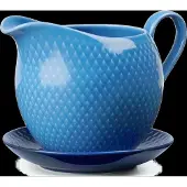 Lyngby Porcelæn Rhombe kastikekannu, 67 cl Sininen