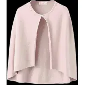 Mango Knitted Cape With Lace Details - Pink - 116