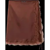 Mango Lace Slip Skirt - Orange - 38