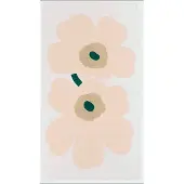 Marimekko Unikko pöytäliina White-hiekanvärinen-smaragdi