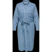 ONLY Carmakoma Carmary Belt Long Dnm Dress - Blue - 46