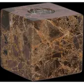 Oyoy Living Design Savi Square Marble Candleholder - Low - Brown - H5CM