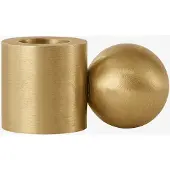 Oyoy Living Design Palloa Solid Brass Candleholder - Low - Gold - H2CM