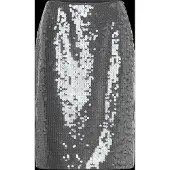 ROTATE Net Sequin Midi Skirt - Grey - 36