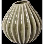 Broste Copenhagen Wide Vase S - Khaki green - H 15CM