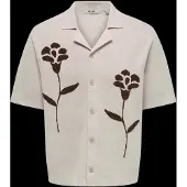 Only & Sons Onssonny Rlx Ss Shirt Knit - Beige - XL
