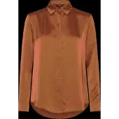 Ralph Lauren Classic Fit Satin Charmeuse Shirt - Orange - XL