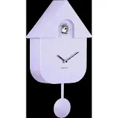 Karlsson Wall Clock Modern Cuckoo Abs Soft Pink - Purple - 41X8.5X21.5CM
