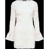 Gina Tricot Embroidery Mini Dress - White - L