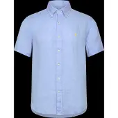 Ralph Lauren Custom Fit Linen Shirt - Blue - S