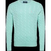 Ralph Lauren Cable-Knit Cotton Sweater - Green - L