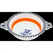 Pols Potten Bowl Bird Patterned - Orange - Ø17X H6.1CM