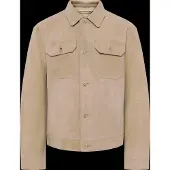 Ralph Lauren Lamb Suede-Lth/Skn-Jacket - Beige - M